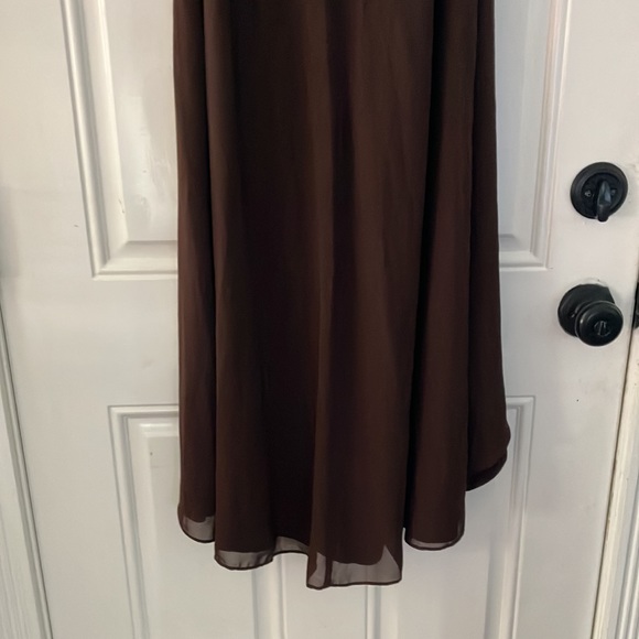 CHICA’S BROWN MAXI LONG FORMAL DRESS SIZE S - Picture 10 of 12